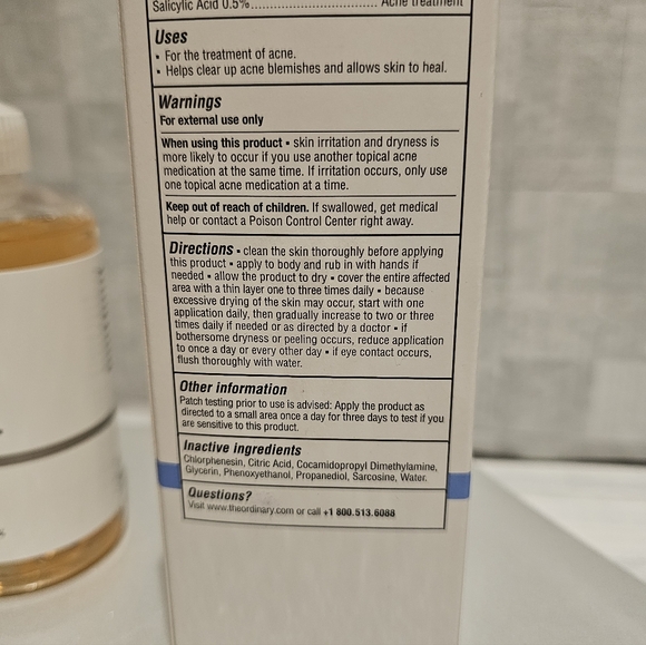 The Ordinary Glycolic Acid Exfoliating Toner & Salicylic Acid Body Serum SET - Picture 4 of 6
